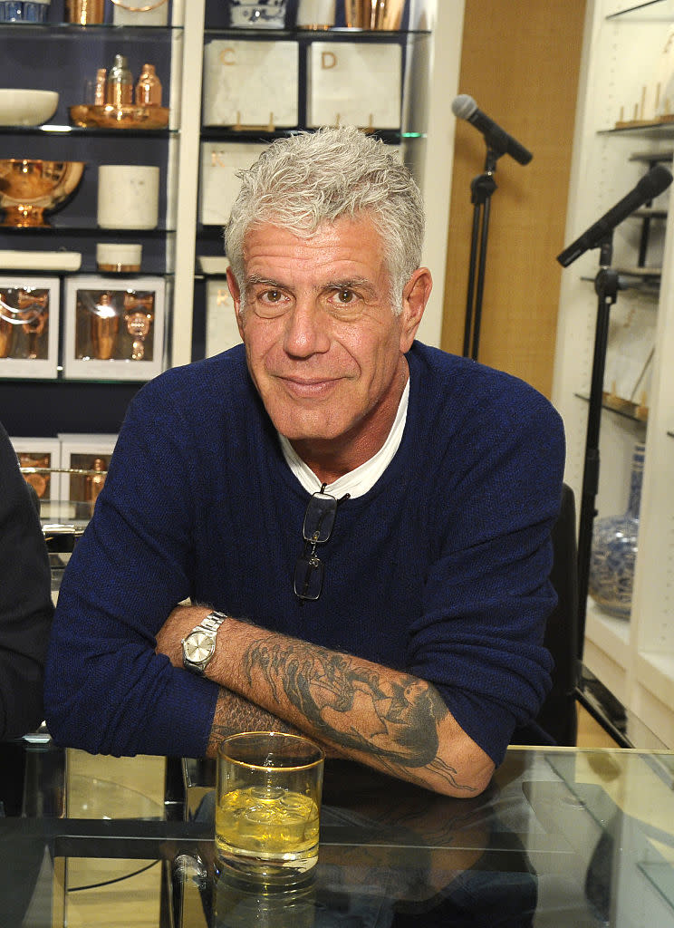 Anthony Bourdain attends an event for his book <em>Appetites: A Cookbook</em> at Williams-Sonoma Columbus Circle on Dec. 2, 2016, in New York City. (Photo: Owen Hoffmann/Patrick McMullan via Getty Images)