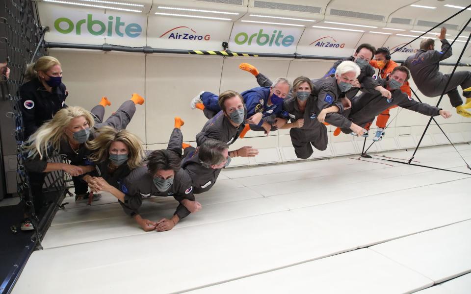 The trainees experienced weightlessness