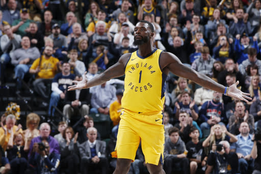 The Indiana Pacers’ Lance Stephenson offers a chance to add an unusual stat profile for a shooting guard. (Photo by Joe Robbins/Getty Images)