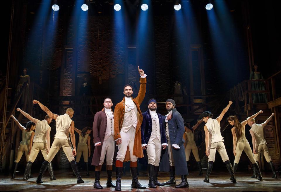 The musical "Hamilton" will be at the Kravis Center in West Palm Beach through Feb. 16.