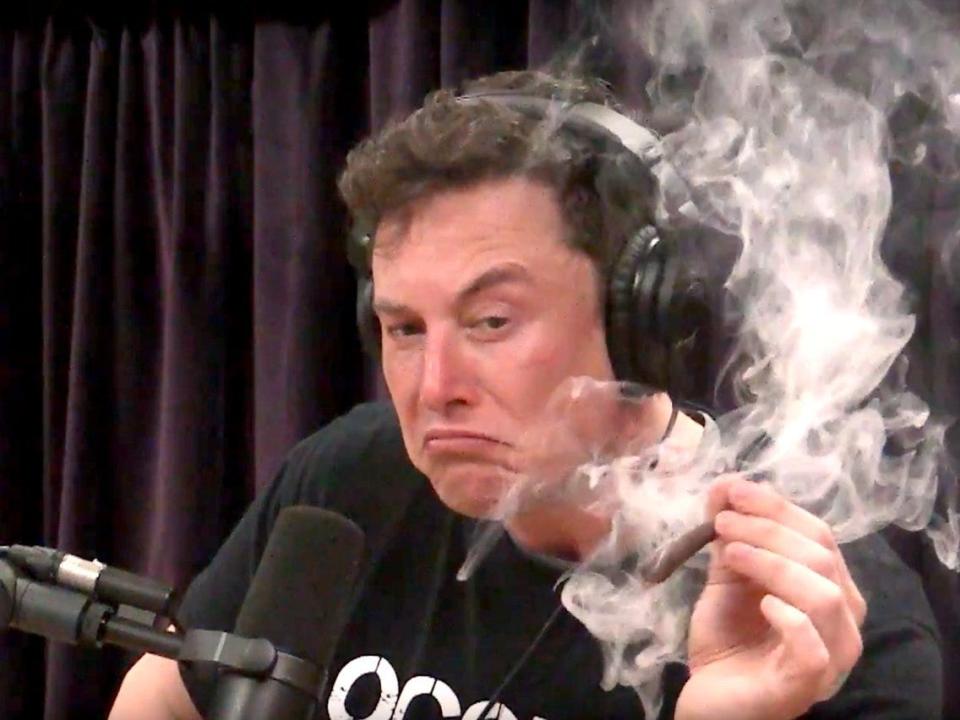 Elon Musk smoking weed