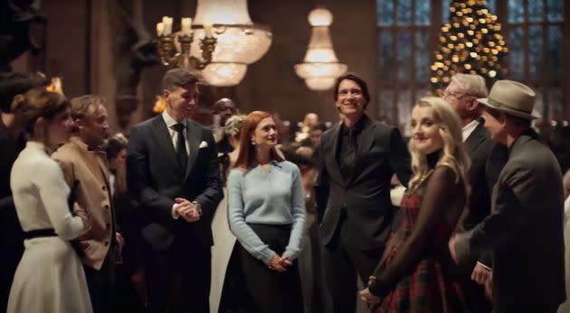 Many of the Harry Potter cast were seen in the Great Hall (Photo: Sky/HBO)