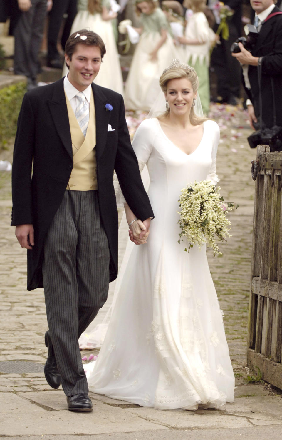 The princes attended stepsister Laura’s wedding in 2006. (Photo: Getty Images)