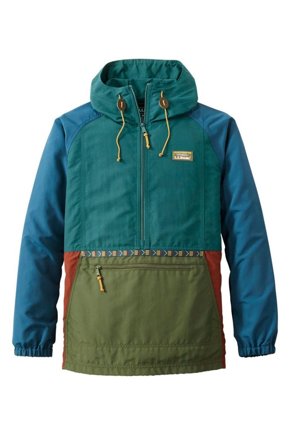 <p><strong>L.L. Bean</strong></p><p>llbean.com</p><p><strong>$59.00</strong></p><p><a href="https://go.redirectingat.com?id=74968X1596630&url=https%3A%2F%2Fwww.llbean.com%2Fllb%2Fshop%2F120880%3Fpage%3Dmens-mountain-classic-anorak-multi-color-mens-regular%26bc%3D12-26%26feat%3D26-GN0%26csp%3Df%26pos%3D20&sref=https%3A%2F%2Fwww.oprahdaily.com%2Flife%2Frelationships-love%2Fg26825396%2Fgifts-for-dad%2F" rel="nofollow noopener" target="_blank" data-ylk="slk:Shop Now" class="link ">Shop Now</a></p><p>Bet you didn’t know a rain jacket could define cool. This one doesn’t fail to deliver thanks to a sleek, modern fit and fun heritage-inspired details. Of course, it’s also highly functional—it has a wind- and water-resistant supplex fabric, elastic cuffs, and an adjustable drawcord hem.</p>