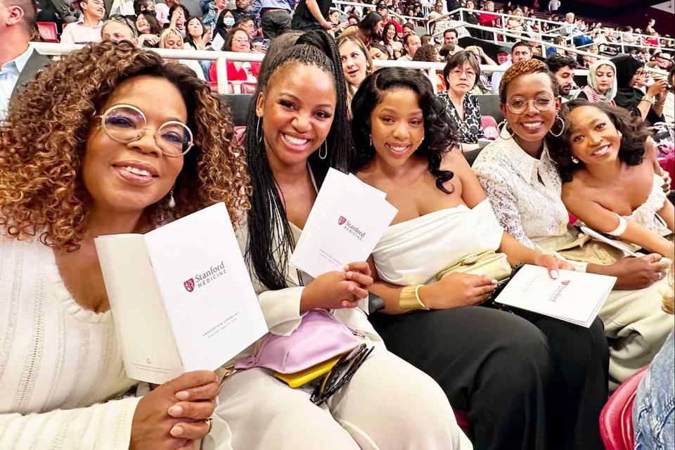 <p>Oprah/Instagram</p> Oprah at the Standford Medicine graduation