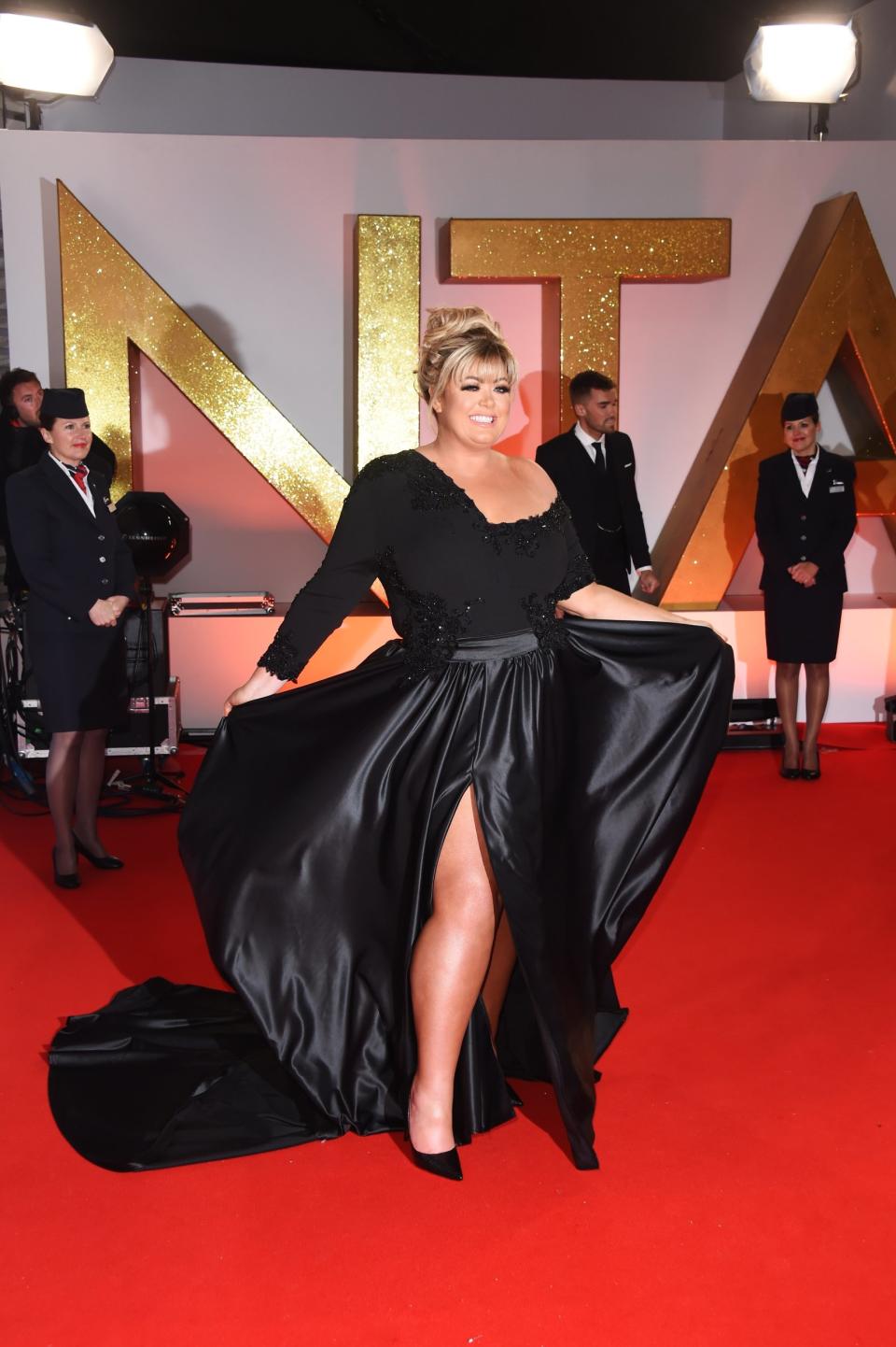 Spat: Reality star Gemma Collins on the NTAs red carpet (Dave Benett)