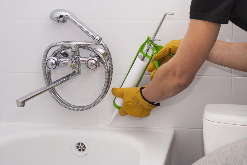 9) Fix the moldy caulking around your bathtub