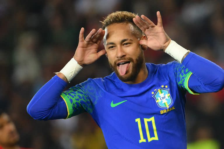 Neymar durante su último partido con la selección brasileña