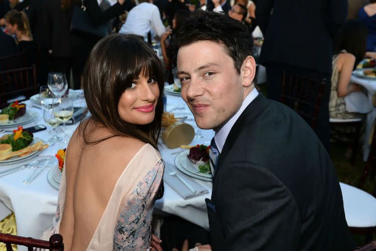 Cory Monteith junto a su pareja Lea Michele, a quien conoció filmando Glee