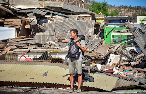 The aftermath of the second quake on Lombok - Credit: ANTARA FOTO