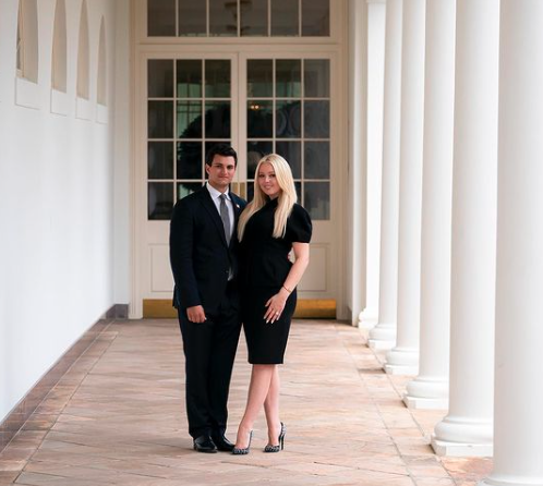 The newly engaged pair posed in a snap at the White House. Photo: Instagram/tiffanytrump