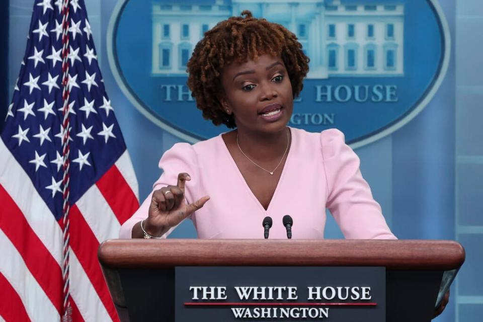 White House press secretary Karine Jean-Pierre