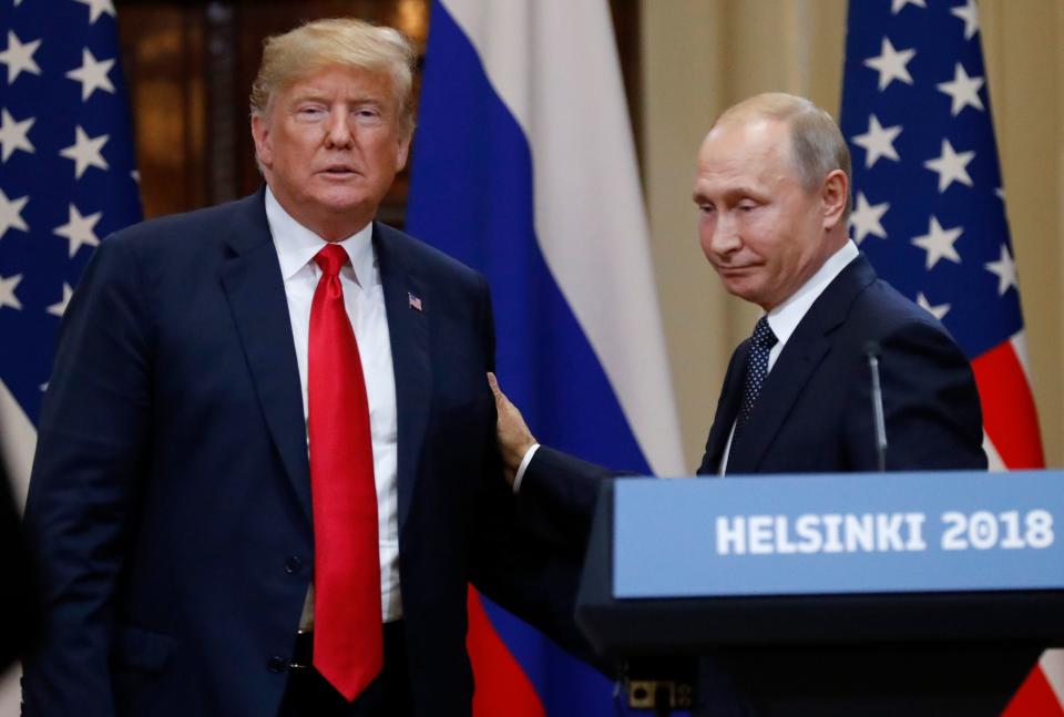 President Donald Trump and Russian counterpart Vladimir Putin