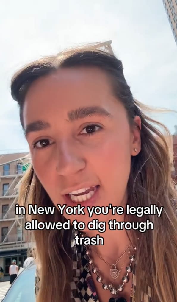 NYC stylist Nichole scored over 1.6 million TikTok views on a video featuring her most recent trash hunt on the Upper East Side. TikTok / nycnichole