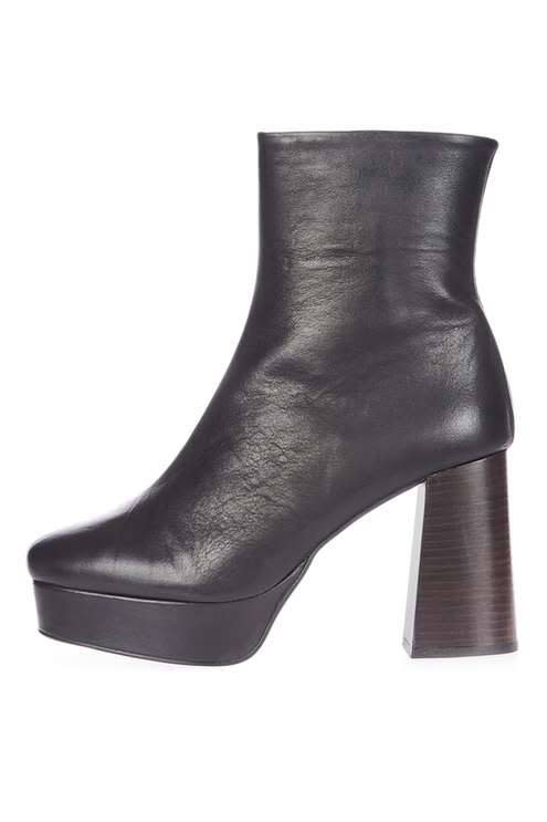 HOOCH Leather Platform Boots