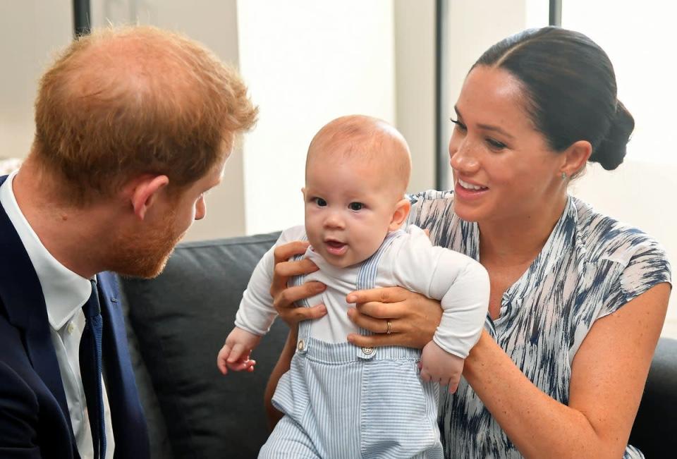 The Duke and Duchess of Sussex with son Archie (Toby Melville/PA) (PA Archive)