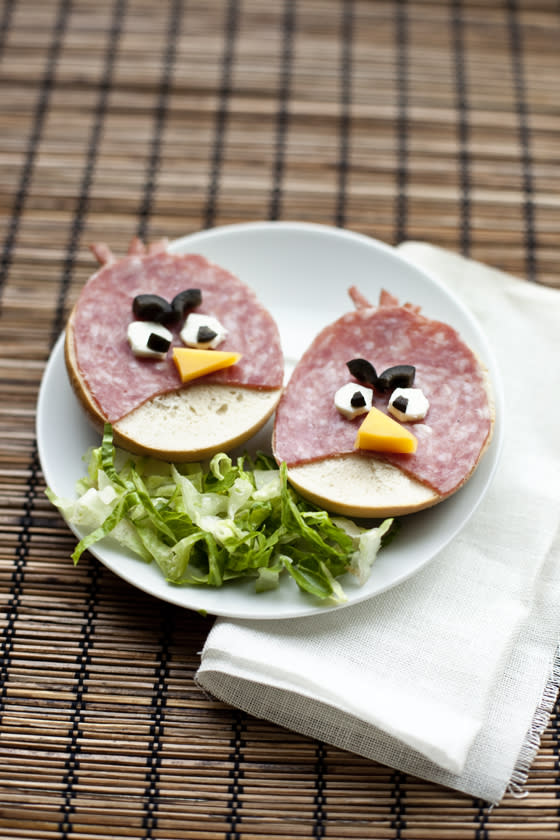 Angry Bird Sandwiches