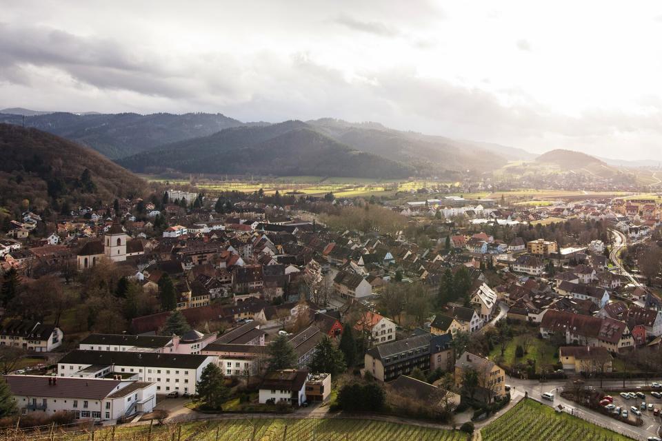 A general view of the village Staufen im Breisgau