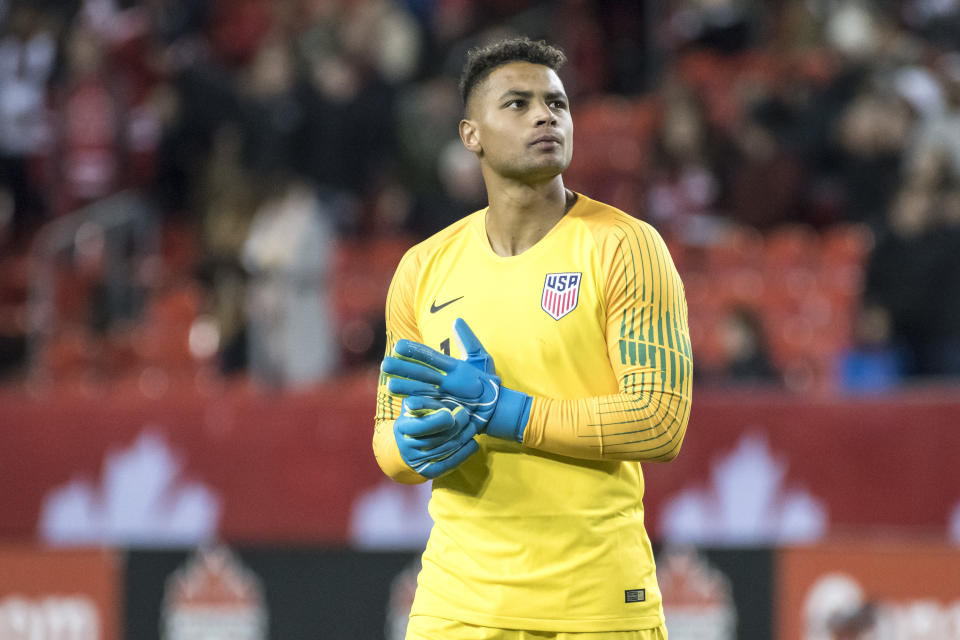 U.S. goalkeeper Zack Steffen has been beset by injuries in his first season as a Bundesliga starter. (Angel Marchini/Getty)