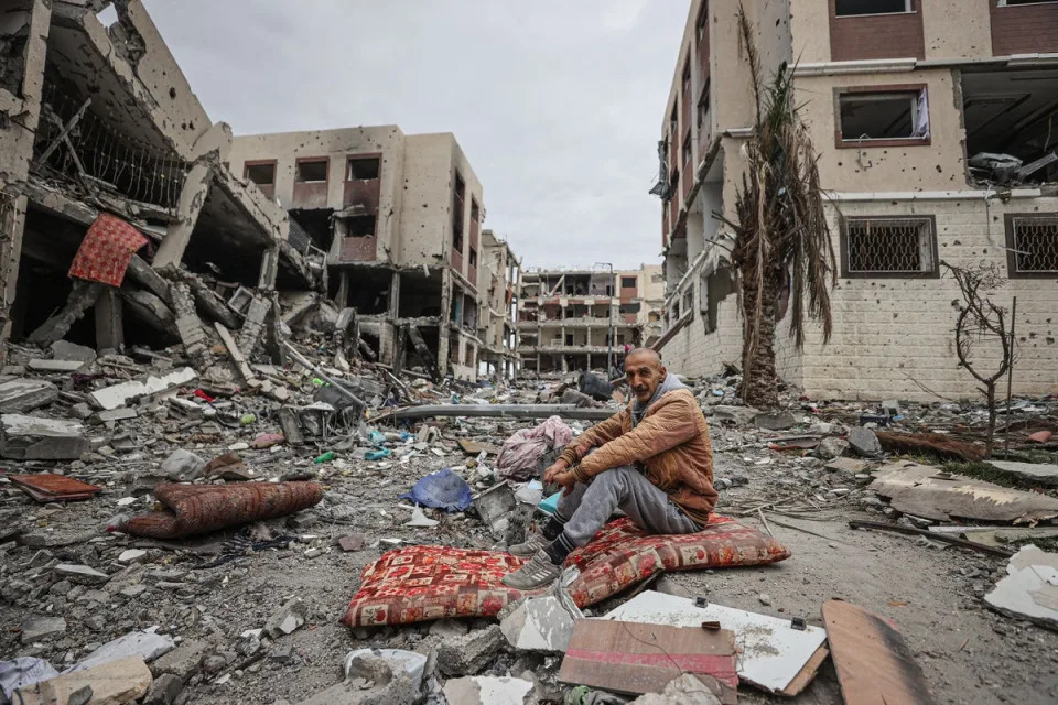 Anadolu documents vast destruction in buildings built by Turkiye for poor residents in Gaza (Anadolu via Getty Images)