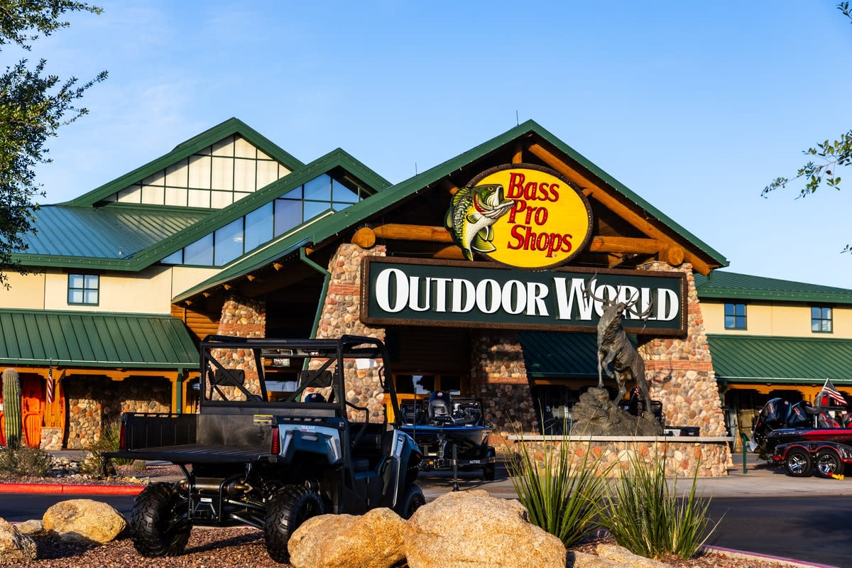 Bass Pro Shops welcomes doggy visitors to all locations except where prohibited by local/state laws<p>Chad Robertson Media via Shutterstock</p>