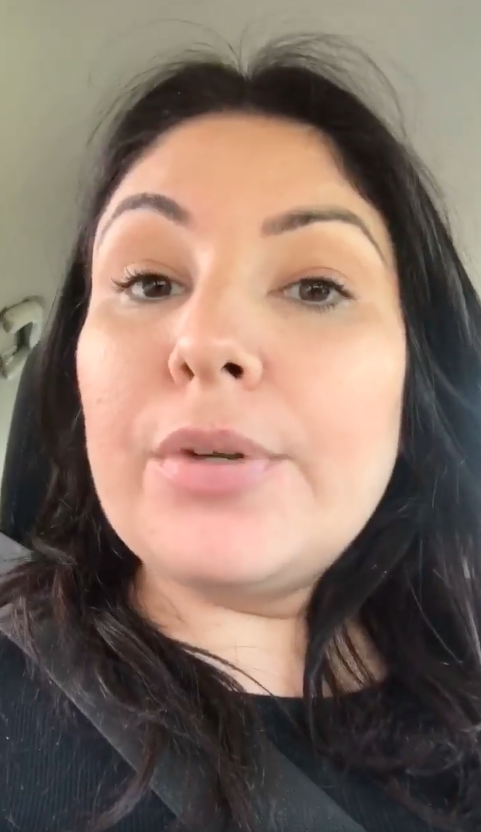 A mum has posted a hilarious video online of the moment she finds a massive spider in her car. Photo: Facebook/Laura Mazza