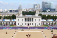 Michelle Mueller of Canada riding Amistad competes in the Dressage Equestrian event on Day 1 of the London 2012 Olympic Games at Greenwich Park on July 28, 2012 in London, England. (Photo by Alex Livesey/Getty Images)