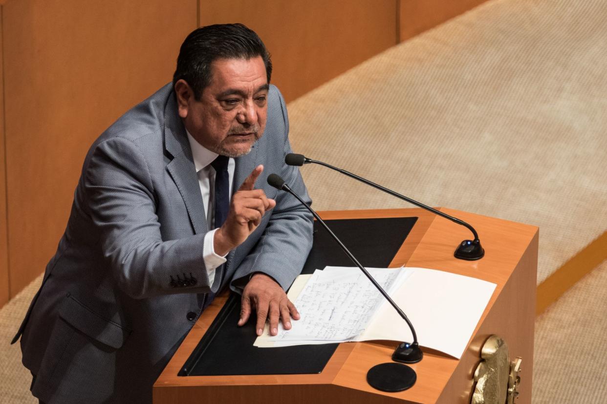 Félix Salgado Macedonio, aspirante a la gubernatura de Guerrero por Morena.
FOTO ARCHIVO: MISAEL VALTIERRA /CUARTOSCURO.COM