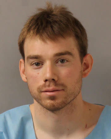 Travis Reinking appears in a booking photo provided by the Metro Nashville Police Department in Nashville, Tennessee, U.S., April 23, 2018. Metro Nashville Police Department/Handout via REUTERS