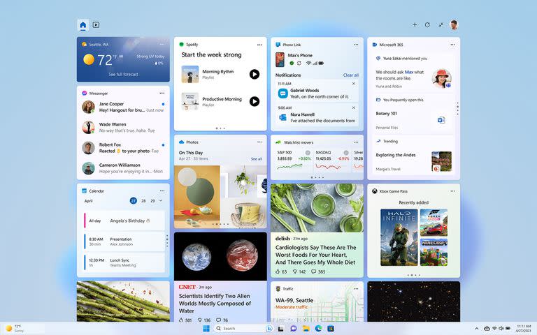 Los widgets de Windows 11 que llegan en la nueva actualización