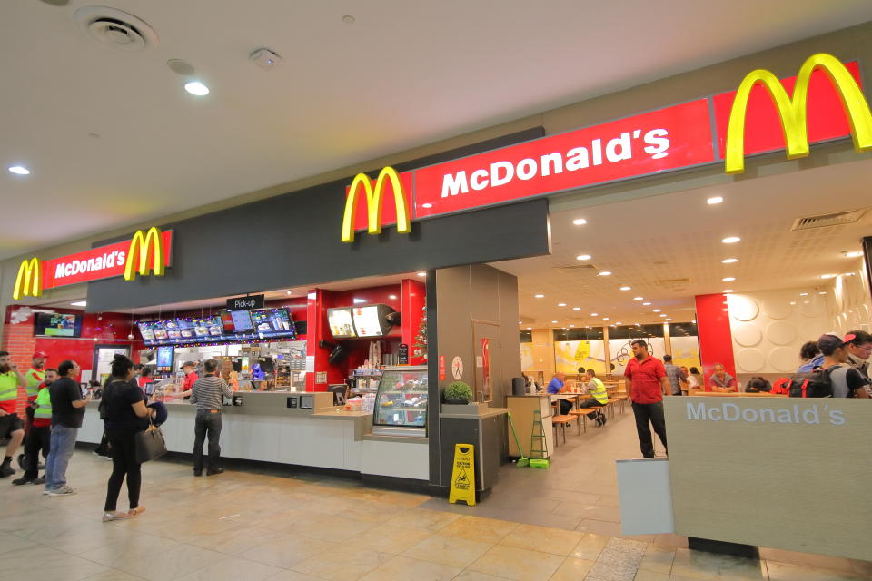 People dining at McDonald's Melbourne International airport in Melbourne Australia. Source: Getty Images