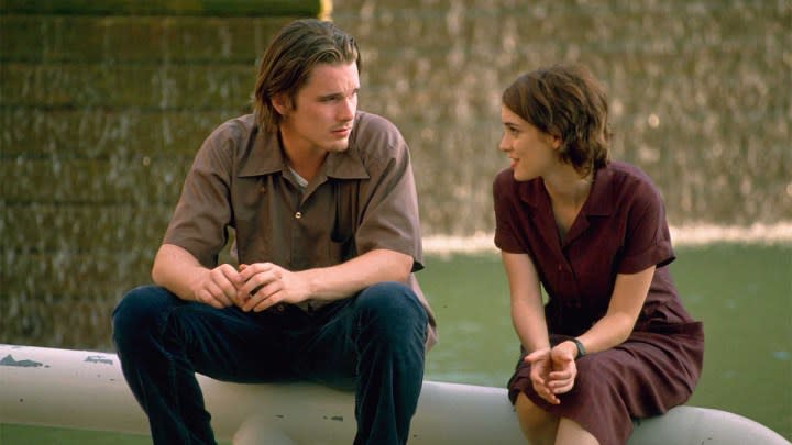 Ethan Hawke and Winona Ryder in Reality Bites.