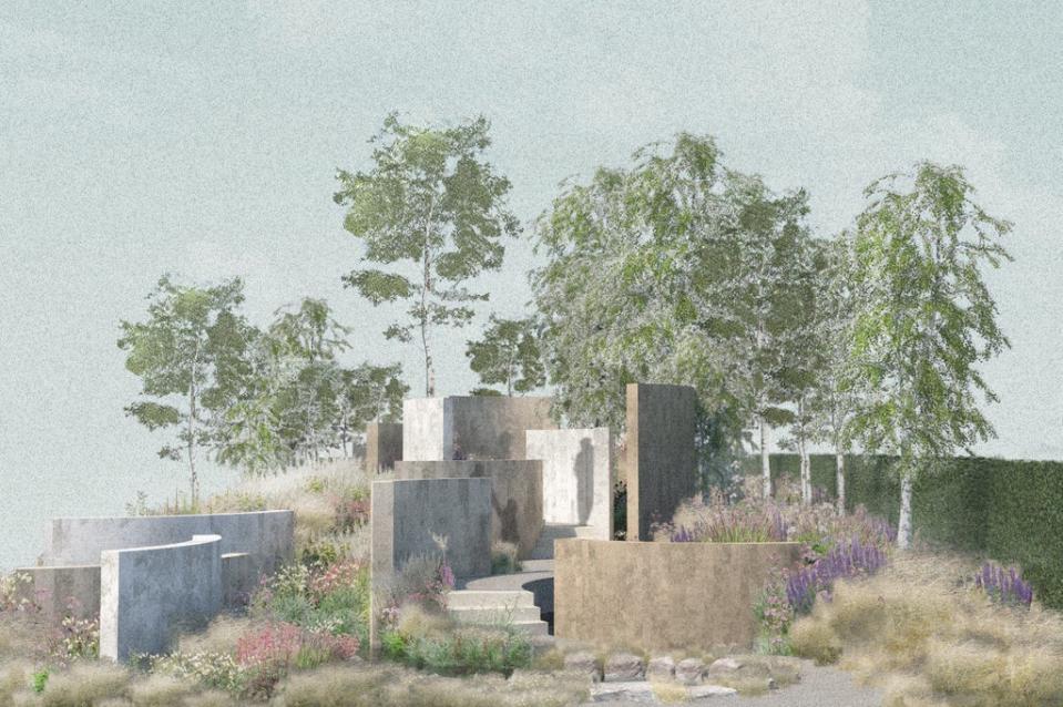 A CGI of Andy Sturgeon’s design for The Mind Garden at this year’s Chelsea Flower Show (Handout)