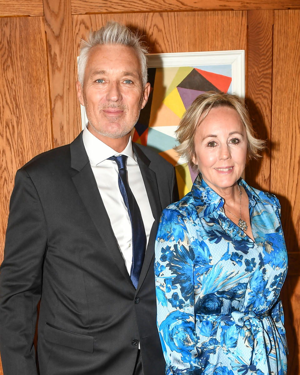 Martin Kemp and Shirlie Kemp at the Wedding reception of Jonathan Sothcott and wife Jeanine Nerissa at Hush Restaurant on September 13, 2020 in London, England. (Photo by MelMedia/Getty Images)