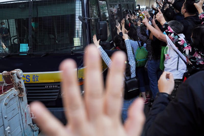 Sentencing of pro-democracy activists in Hong Kong