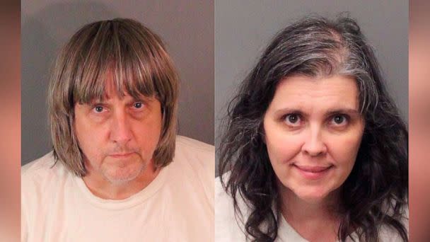 PHOTO: These undated photos provided by the Riverside County Sheriff's Department show David Allen Turpin, left, and Louise Anna Turpin.  (Riverside County Sheriff's Department via AP, FILE)