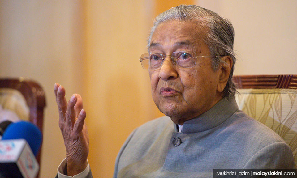 Former prime minister Dr Mahathir Mohamad