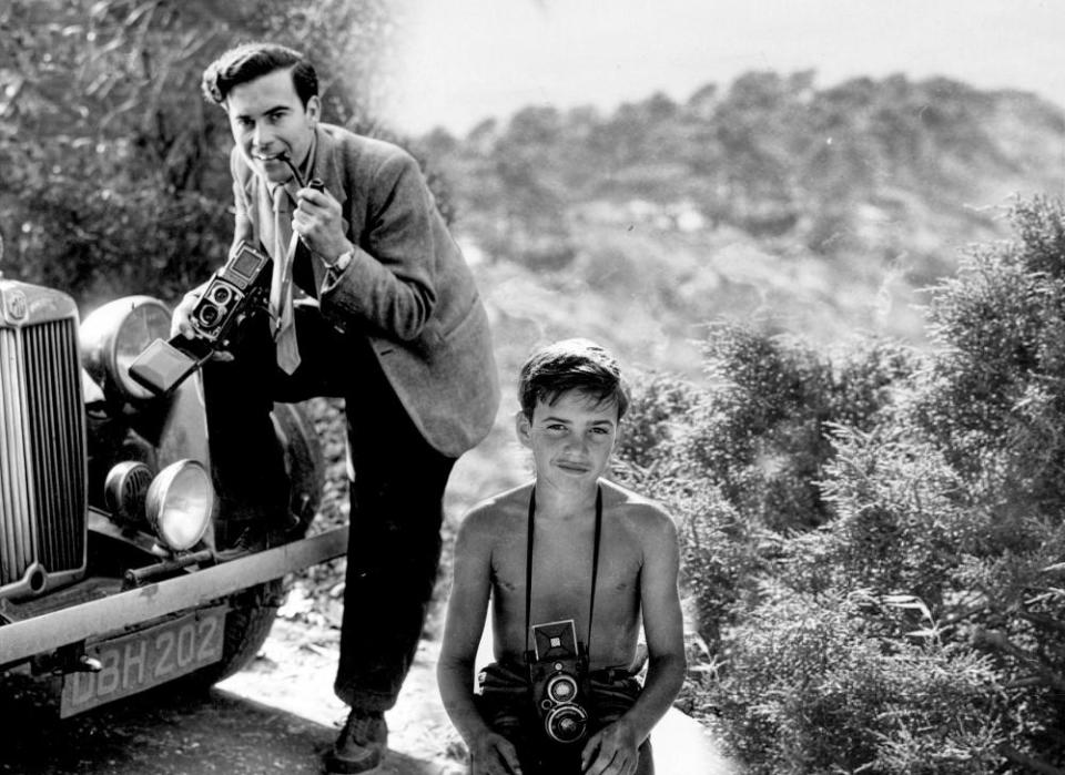 Nick Broomfield with his father Maurice.