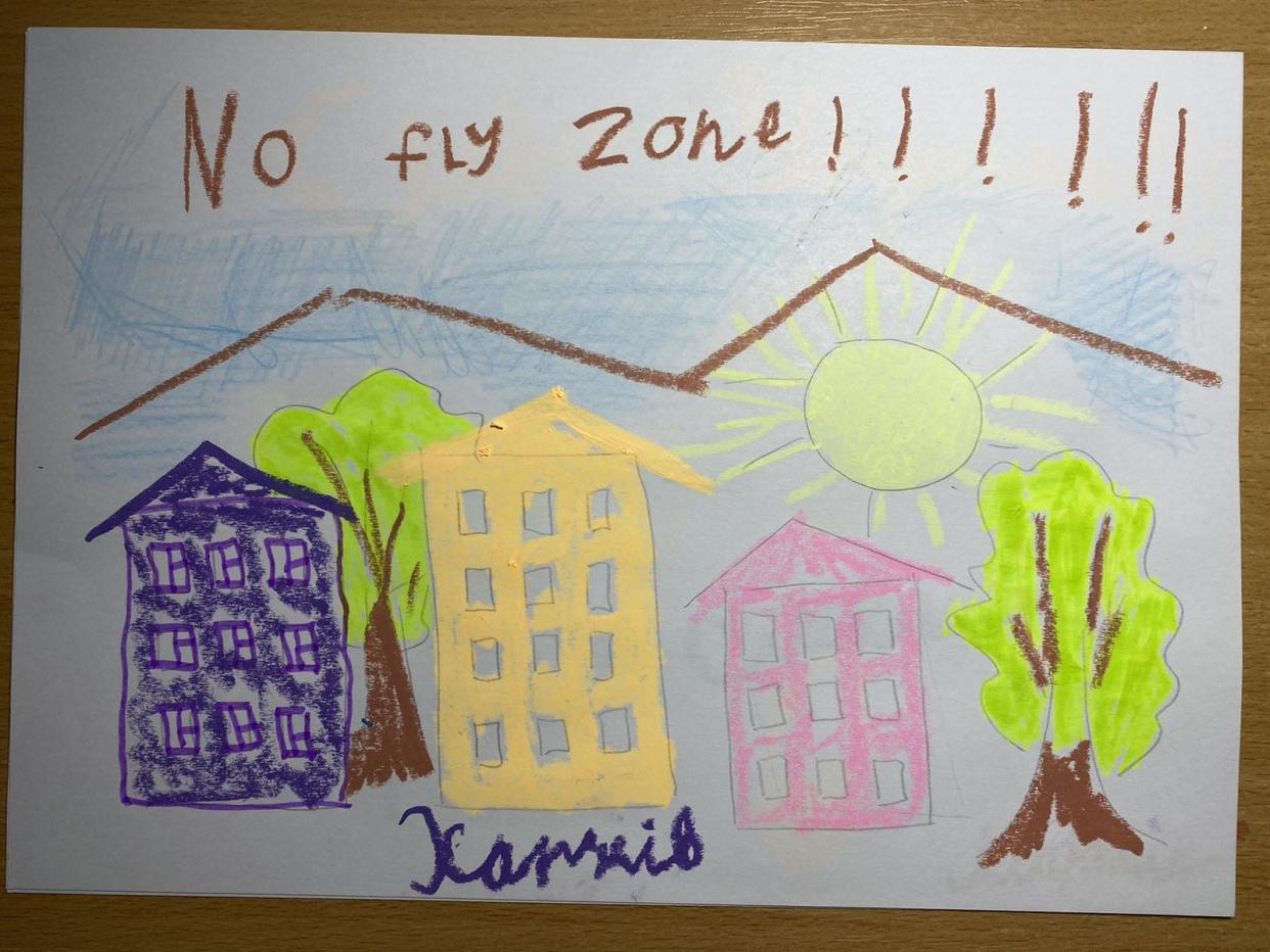 A drawing from Ukrainian MP Inna Sovsun's nine-year-old son Martyn