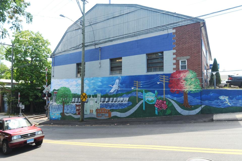 A mural on Eighth Street in the Greeneville section of Norwich.