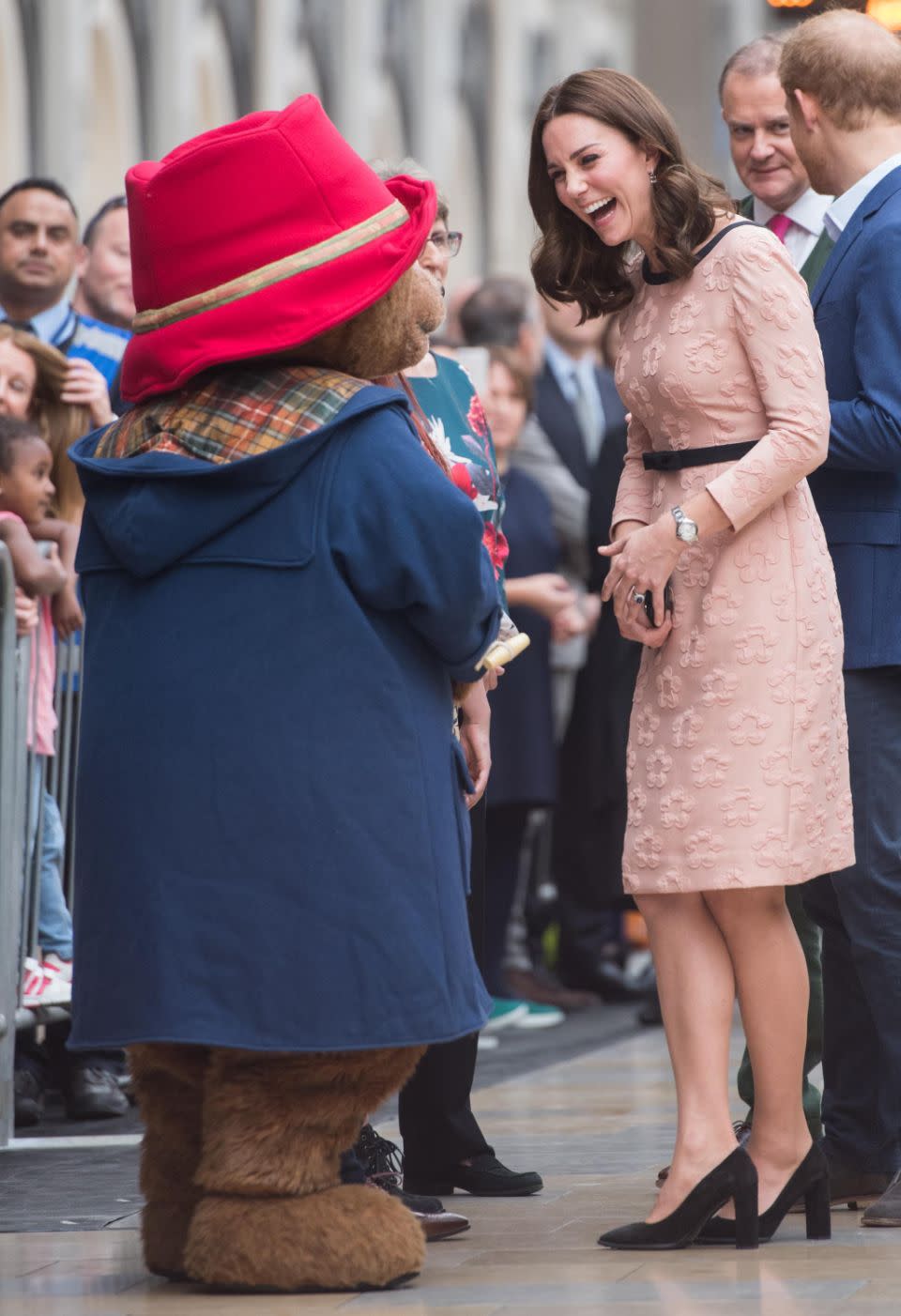 The Duchess of Cambridge made an unexpected visit to Paddington Station on Monday morning, where the news was revealed. Photo: Getty Images