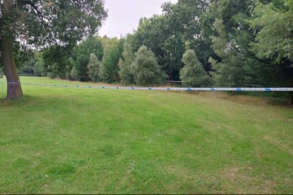 A police cordon at the scene of the crash (Essex Police)