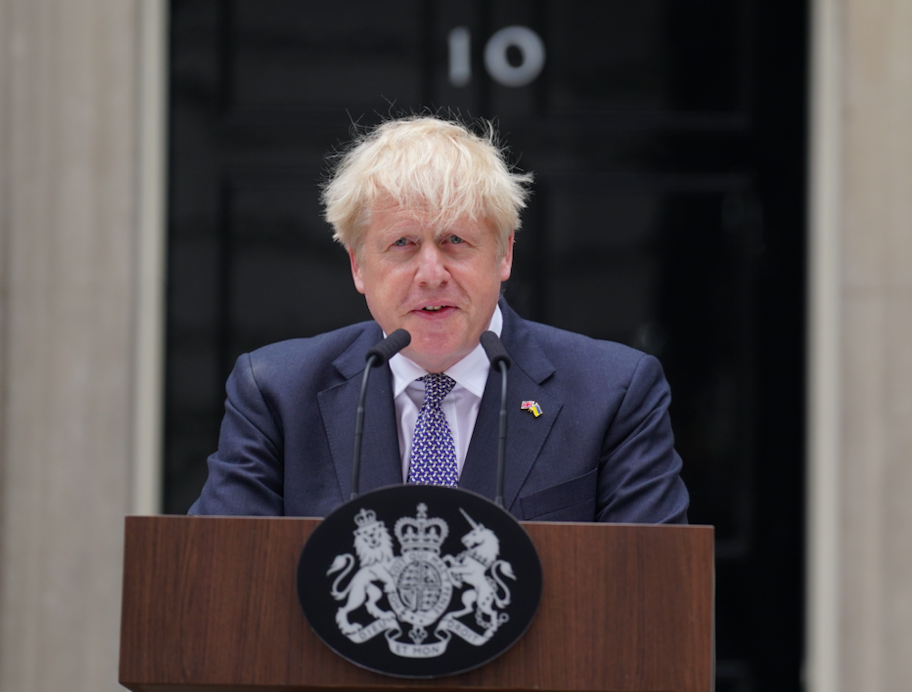 Boris Johnson has resigned as Tory leader but will stay as prime minister until his successor is decided. (PA)
