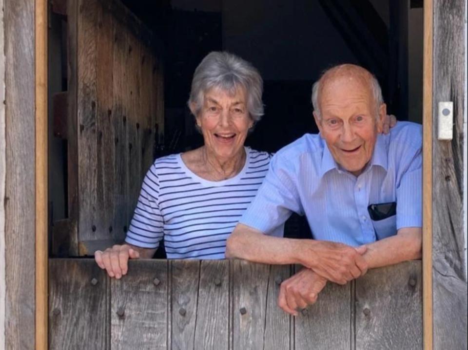 Spencer shared this image of his late parents, after they died together in a car crash on their farm in Kent (Instagram)