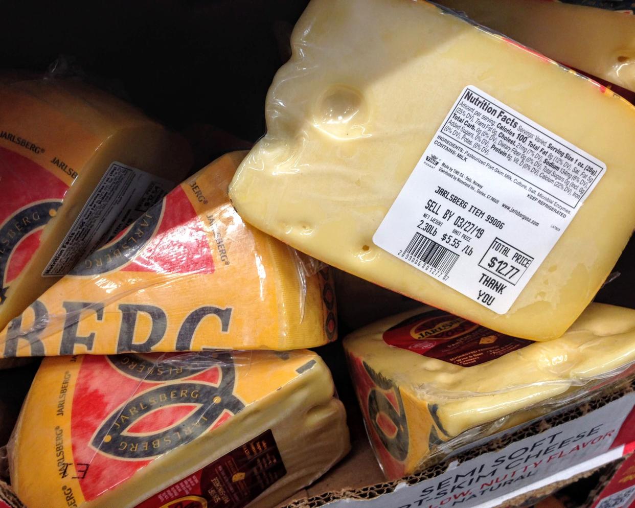 Jarlsberg cheese at Costco