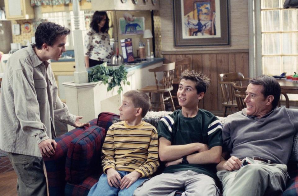 Frankie Muniz (left), Erik Per Sullivan, Justin Berfield and Bryan Cranston in a scene from “Malcolm in the Middle.” ©20thCentFox/Courtesy Everett Collection