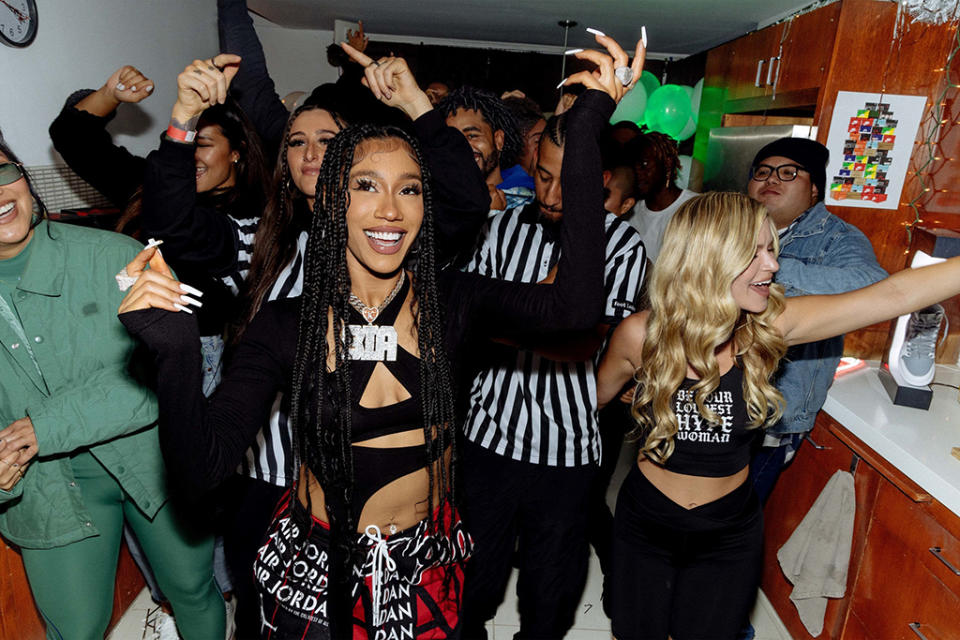 A shot from the “Foot Locker Holiday House Party” holiday ’22 campaign. - Credit: Courtesy of Foot Locker