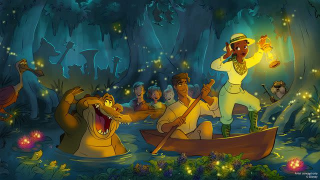 <p>Disney</p> Rendering for Tiana's Bayou Adventure