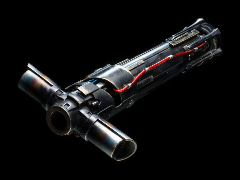 <p>Now you can get an up-close look at how makeshift Kylo Ren’s erratic lightsaber really was. This (do we have to say non-working?) replica <a href="https://collectibles.starwars.com/prop-replicas/kylo-ren-lightsaber-hilt/" rel="nofollow noopener" target="_blank" data-ylk="slk:sells for $1,250;elm:context_link;itc:0;sec:content-canvas" class="link ">sells for $1,250</a>. </p>
