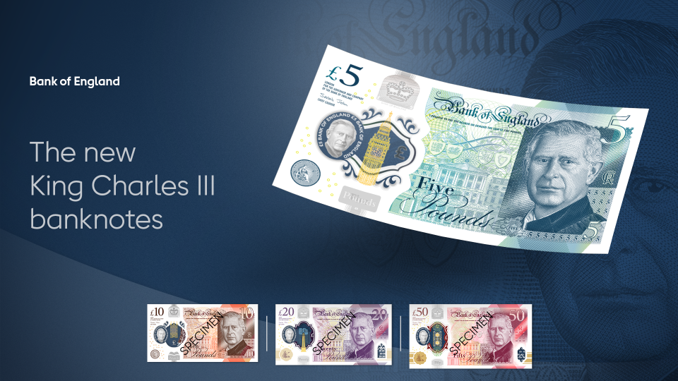 The portrait of King Charles will appear twice on banknotes. Photo: Bank of England